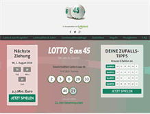 Tablet Screenshot of lotto6aus45.com